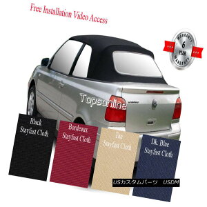 幌・ソフトトップ VW Cabrio Golf 3 Convertible Soft Top Cover  Install Video, 95-01 Haartz Cloth VW Cabrio Golf 3コンバーチブルソフトトップカバー&amp; インストールビデオ、95-01 Haartz布