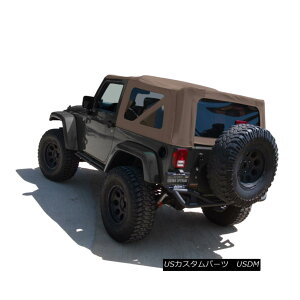 �y�E�\�t�g�g�b�v Jeep Wrangler JK Soft Top, 2007-09, Tinted Windows, Saddle Sailcloth �W�[�v�E�����O���[JK�\�t�g�g�b�v�A2007-09�A�e�B���e�b�h�E�E�B���h�E�Y�A�T�h���E�Z�C���N���X �y���s�A���i�z