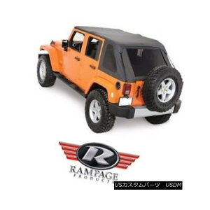 �y�E�\�t�g�g�b�v Rampage Frameless Trail Top w/ Tint 07-17 Jeep Wrangler JK Unlimited 4 Dr 109835 �����y�C�W�t���[�����X�g���C���g�b�v�i�F��������j07-17�W�[�v�����O���[JK�A�����~�e�b�h4 Dr 109835