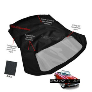 yE\tggbv Fiat 124 Spider CS1,1600, 1800 Convertible Soft Top 1966-1979 Black Pinpoint tBAbg124XpC_[CS1,1600,1800Ro[`u\tggbv1966-1979ubNs|Cg