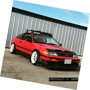 �t���u�� �m�[�Y�u�� Car Bonnet Mask Hood Bra + LOGO Fits Honda Civic CRX 88 89 90 91 1988 - 1991 HX �z���_�V�r�b�NCRX 88 89 90 91 1988 - 1991 HX �y���s�A���i�z