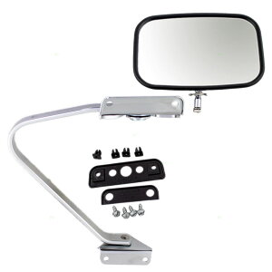 �~���[ Ford Pickup Truck Bronco Side View Manual Mirror 5x8 Chrome with Metal Housing �t�H�[�h�s�b�N�A�b�v�g���b�N�u�����R�T�C�h�r���[�蓮�~���[5x8�N�������^���n�E�W���O�t��
