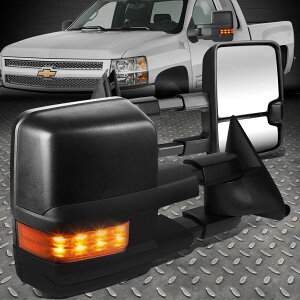 ミラー FOR 88-02 CHEVY/GMC C/K PAIR MANUAL+AMBER LED TURN SIGNAL SIDE TOWING MIRROR 88-02 CHEVY / GMC C / K PAIR MANUAL +アンバーLEDターンシグナルサイドターンミラー