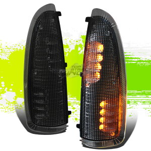 �~���[ PAIR SMOKED HOUSING AMBER LED TOW MIRROR SIDE SIGNAL LIGHT FOR 00-07 SUPER DUTY 00?07�X�[�p�[DUTY�̂��߂�LED�̋��ʑ��̐M�����𓽂��ďZ��̃A�p�[�g�𓽂���