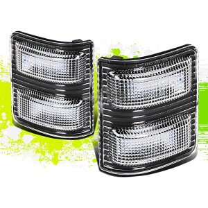 ~[ BLACK WHITE LED TOW/REAR VIEW MIRROR TURN SIGNAL LIGHT FOR 08-16 FORD SUPERDUTY ubNzCgLED TOW / REAR VIEWʓM08-16tH[hX[p[Cg