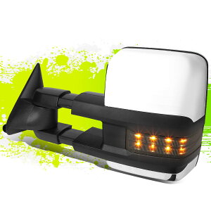 �~���[ CHROME POWERED TOWING MIRROR W/SMOKED LED SIGNAL LEFT FOR 88-02 CHEVY GMC C/K CHROME POWERED TOWING MIRROR W / 88-02 CHEVY GMC C / K�̂��߂ɋi�����ꂽLED�M�� �y���s�A���i�z