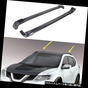 LA YGNXgC2008-2016N̂߂2 *A~jE\o[̉̉ݕו̒I 2*Aluminum Black Cross Bar Roof Cargo Luggage Rack For Nissan X-TRAIL 2008-2016
