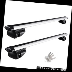 キャリア 55 "アルミニウム車の屋根の上の十字棒普遍的な荷物のキャリアラックのw /ロックキー 55" Aluminum Car Roof Top Cross Bar Universal Luggage Carrier Rack w/ Lock Key