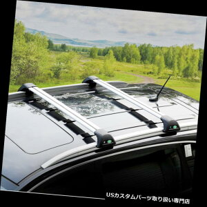 キャリア ホンダCRV 2012-2015銀色のアルミニウムクロスバーの屋根の貨物荷物の棚のための2pcs 2pcs For HONDA CRV 2012-2015 Silvery Aluminum Cross Bar Roof Cargo Luggage Rack