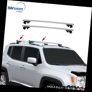 LA bNłW[v̗V2015-2019N̂߂̃A~jE̒Ȉ\_ Aluminum Roof Rack Cross Bars For Jeep Renegade 2015-2019 Lockable