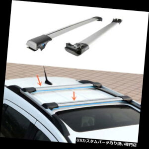 �L�����A �z���_�s�s2014-2016�N�̂��߂�2PCS��F�̃A���~�j�E���N���X�o�[�̉����̉ݕ��ו��̒I 2PCS Silvery Aluminum Cross Bar Roof Cargo Luggage Rack For HONDA CITY 2014-2016