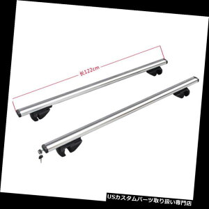 LA g^RAV-4 1996-2012F̍̃NXo[̉̉ݕו̒Î߂2pcs 2pcs For Toyota RAV-4 1996-2012 silvery Alloy Cross Bar Roof Cargo Luggage Rack
