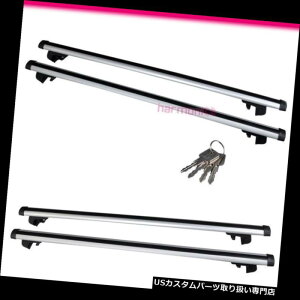 �L�����A 48�C���`�g�b�v���[�t���b�N�N���X�o�[W�������N�����v���b�N���j�o�[�T���Ƀt�B�b�g Fits 48 Inches Top Roof Rack Cross Bar W Adjustable Clamps Lock Universal �y���s�A���i�z