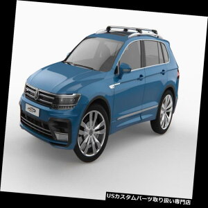LA tHNX[QeBOAMKII 2016-2019JVo[GAV2[tbNNXo[ Volkswagen Tiguan MKII 2016-2019 Turtle Silver Air V2 Roof Rack Cross Bar
