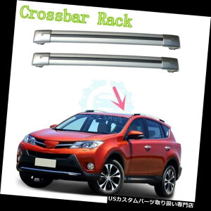 LA g^RAV4 2013-16̂߂̃A~̃vX`bNԂ̉̃NXo[̉וI Aluminum Alloy Plastic Cars Roof Crossbars Luggage Rack for Toyota RAV4 2013-16