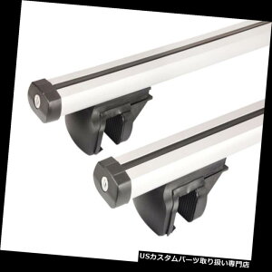 LA LfbNSRX̋F̃A~̏\_̉̉ݕו̒Î߂1set 1set For Cadillac SRX Silvery Aluminum alloy Cross Bar Roof Cargo Luggage Rack
