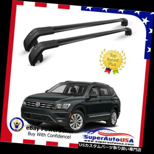 LA gbv[tbNtBbg2009-2019eBOAubNווNXo[NXo[ Top Roof Rack Fit 2009-2019 Tiguan Black Baggage Luggage Cross Bar Crossbar