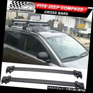 LA 2011-2015ubNA~/ ABS OEX^C[tbNNXo[2tBbgW[vRpX 2011-2015 Black Aluminum/ABS OE Style Roof Rack Cross Bar 2Pcs Fits Jeep Compass