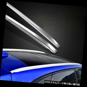 �L�����A �W���K�[F-PACE�V���o�[�J�[�I�[�g�g�b�v���[�t�u���b�N�N���X�o�[���b�N�L�����A�g�����Ƀt�B�b�g Fit For Jaguar F-PACE Silver Car Auto Top Roof Black Cross Bar Rack Carrier Trim �y���s�A���i�z