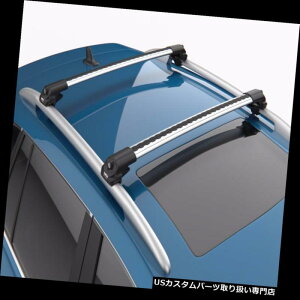 �L�����A �X�o��XV Crosstrek 2017-2019�^�[�g���V���o�[�G�AV1���[�t���b�N�N���X�o�[ Subaru XV Crosstrek 2017-2019 Turtle Silver Air V1 Roof Racks Cross Bar �y���s�A���i�z