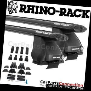 �L�����A Rhino���b�NJA6027 2500�{���e�b�N�X�u���b�N���[�t�N���X�o�[�L�b�gfor DODGE Dart 13-16 Rhino-Rack JA6027 2500 Vortex Black Roof Crossbar Kit For DODGE Dart 13-16 �y���s�A���i�z