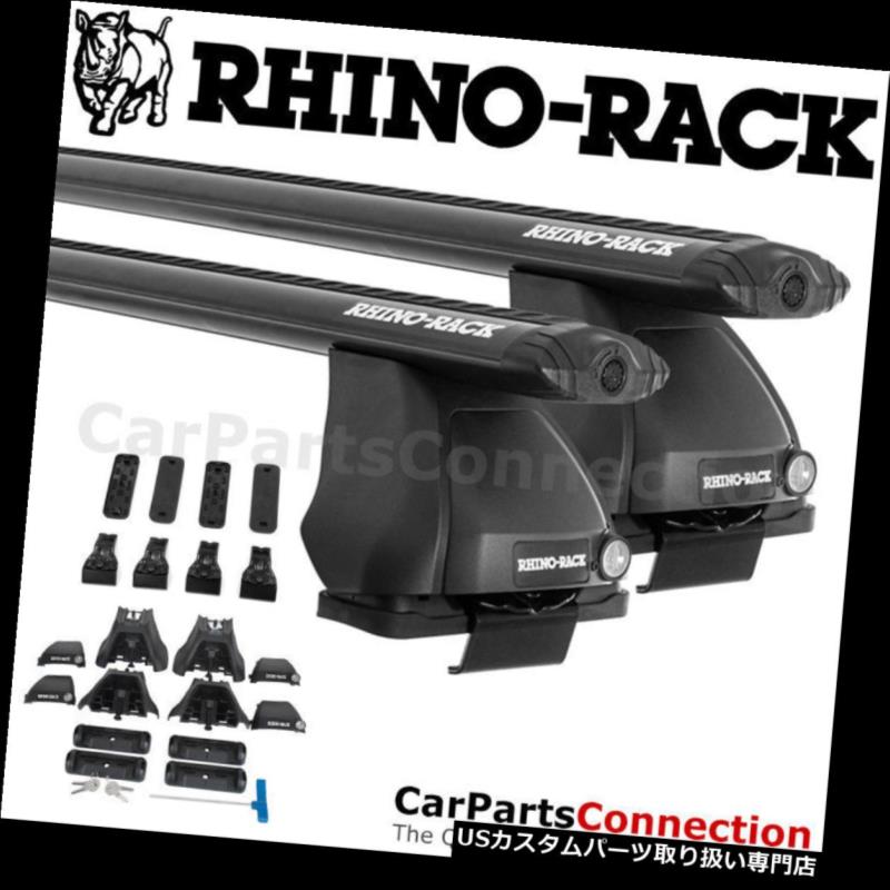 キャリア RhinoラックJA2227 Vortex 2500ブラックルーフクロスバーキット（シボレーIMPALA 13-15用）  Rhino-Rack JA2227 Vortex 2500 Black Roof Crossbar Kit For Chevy IMPALA 13-15