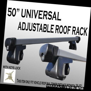 キャリア 2個PC 50インチアルミ屋根手すりクロスバーw /キーロックユニバーサルフィットメントE14 2 pc 50 inch Aluminum Roof Railing Cross Bar w/ Keys Locks Universal Fitment E14