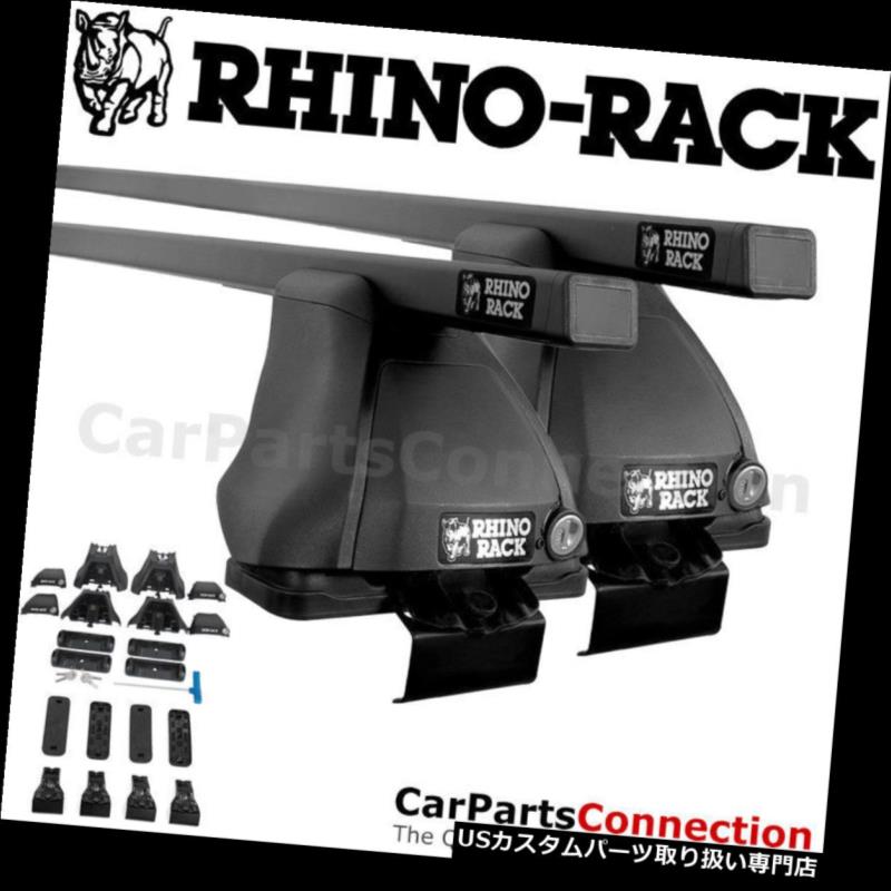キャリア RhinoラックJB0631ユーロ2500ブラックルーフクロスバーキット（VWパサートセダン12-16用）  Rhino-Rack JB0631 Euro 2500 Black Roof Crossbar Kit For VW Passat Sedan 12-16