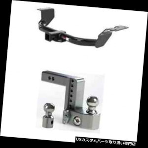 ヒッチメンバー カートクラス3トレーラーヒッチw / CR-V用安全調整可能6インチボールマウント Curt Class 3 Trailer Hitch w/Weigh Safe Adjustable 6" Ball Mount for CR-V