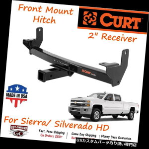 �q�b�`�����o�[ 31071 Curt�t�����g�}�E���g�g���[���[�q�b�`�A2�C���`���V�[�o�[�A�V���o���[�h/�V�G���Ƀt�B�b�g 31071 Curt Front Mount Trailer Hitch with 2 Receiver fits Silverado / Sierra �y���s�A���i�z