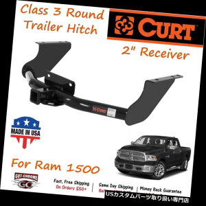 �q�b�`�����o�[ 13374 Curt Class 3���E���h�g���[���[�q�b�`�i2�C���`�j�i����1500�p�j 13374 Curt Class 3 Round Trailer Hitch with 2" Receiver Tube for Ram 1500