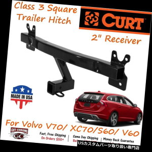 �q�b�`�����o�[ �{���{V60 / S60 / XC70�p2 ���V�[�o�[�`���[�u�t��13266�J�[�g�N���X3�g���[���[�q�b�` 13266 Curt Class 3 Trailer Hitch with 2 Receiver Tube for Volvo V60/ S60/ XC70