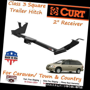 �q�b�`�����o�[ 13389 Curt Class 3�X�N�G�A�g���[���[�q�b�`�A2 �O�����h�L�����o���p���V�[�o�[�`���[�u 13389 Curt Class 3 Square Trailer Hitch with 2 Receiver Tube for Grand Caravan �y���s�A���i�z