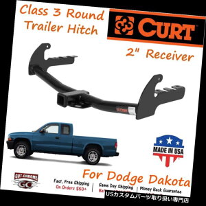 �q�b�`�����o�[ 13145 Curt Class 3���E���h�g���[���[�q�b�`2 �_�b�W�_�R�^�p���V�[�o�[�`���[�u 13145 Curt Class 3 Round Trailer Hitch with 2 Receiver Tube for Dodge Dakota �y���s�A���i�z
