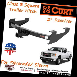 qb`o[ 2 "M@t13208J[gNX3XNGAg[[qb`̓Vo[h/VGɃtBbg 13208 Curt Class 3 Square Trailer Hitch with 2" Receiver fits Silverado / Sierra