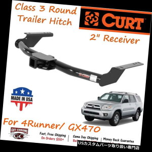 �q�b�`�����o�[ 13445 Curt Class 3���E���h�g���[���[�q�b�`�A2�C���`���V�[�o�[�`���[�u�A4�����i�[/ GX470 13445 Curt Class 3 Round Trailer Hitch with 2 Receiver Tube for 4Runner/ GX470