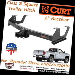 �q�b�`�����o�[ 2 ���V�[�o�t��13178 Curt Class 3�X�N�G�A�g���[���[�q�b�`Silverado / Sierra�Ƀt�B�b�g 13178 Curt Class 3 Square Trailer Hitch with 2 Receiver fits Silverado / Sierra �y���s�A���i�z