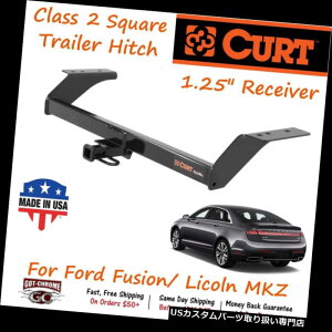 �q�b�`�����o�[ 1205 Curt Class 2�X�N�G�A�g���[���[�q�b�`�i1.25 "���V�[�o�[�`���[�u - �t�H�[�h�t���[�W�����t���j 12091 Curt Class 2 Square Trailer Hitch with 1.25" Receiver Tube- Ford Fusion
