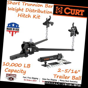 �q�b�`�����o�[ 17322 Curt�V���[�g�g���j�I���o�[�E�F�C�g�f�B�X�g���r���[�V�����q�b�`�L�b�g�A10,000�|���hGT GTW 17322 Curt Short Trunnion Bar Weight Distribution Hitch Kit with a 10,000 LB GTW �y���s�A���i�z