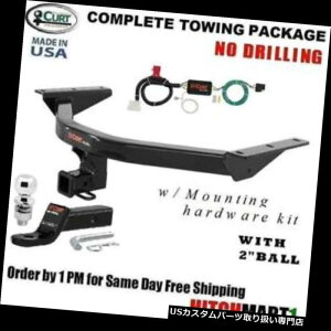 �q�b�`�����o�[ FITS 2016-2018 HONDA PILOT�A�N���X3 CURT TRAILER HITCH�p�b�P�[�Ww / 2 BALL 13146 FITS 2016-2018 HONDA PILOT, CLASS 3 CURT TRAILER HITCH PACKAGE w/ 2 BALL 13146 �y���s�A���i�z