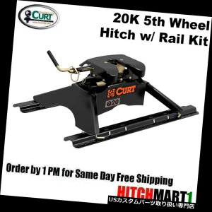 �q�b�`�����o�[ 20K CURT Q20 5th�z�C�[���g���[���[�q�b�`�A���j�o�[�T�����[����16131 20K CURT Q20 5TH FIFTH WHEEL TRAILER HITCH with UNIVERSAL RAILS #16131 �y���s�A���i�z