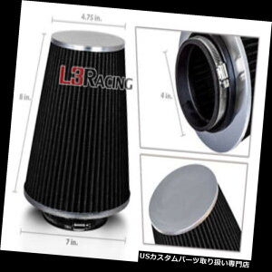 GACe[N Ci[_Ng 4C`4 "|eBAbN̂߂102mm̗̓₽CR[gbNtB^[ BLACK 4 Inches 4" 102mm Inlet Cold Air Intake Cone TRUCK FILTER For Pontiac