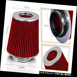 USGACe[N Ci[_Ng 3.5C`3.5 "BMŴ߂89mm̗̓₽C̊~`tB^[ RED 3.5 Inches 3.5" 89mm Inlet Cold Air Intake Dry Cone FILTER For BMW