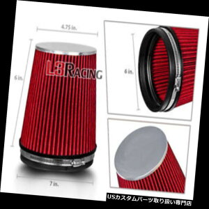 USGACe[N Ci[_Ng 6C`6 "V{[̂߂152mm̗̓₽CR[gbNtB^[ RED 6 Inches 6" 152mm Inlet Cold Air Intake Cone TRUCK FILTER For Chevy