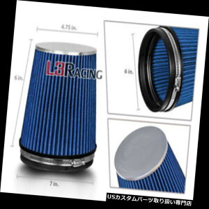 USGACe[N Ci[_Ng 6C`6 "g^̂߂152mm̗̓₽CR[gbNtB^[ BLUE 6 Inches 6" 152mm Inlet Cold Air Intake Cone TRUCK FILTER For Toyota