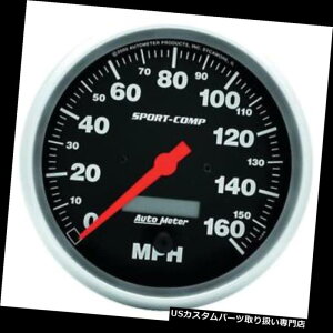 US^R[^[ I[g[^[3989 Sport-CompGA[RAXs[h[^[A160 MPHA5C` Auto Meter 3989 Sport-Comp Air-Core Speedometer, 160 MPH, 5 Inch