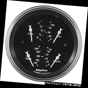 US^R[^[ I[g[^[1714I[h^CubNA3-3 / 8 "NbhQ[W Auto Meter 1714 Old Tyme Black, 3-3/8" Quad Gauge