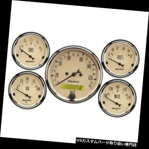 US^R[^[ I[g[^[1809-MAeB[Nx[W5s[XQ[WLbg Auto Meter 1809-M Antique Beige 5 Piece Gauge Kit