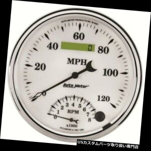 US^R[^[ I[g[^[1290I[h^CzCgIIc^R/Xs[hR{Q[W Auto Meter 1290 Old-Tyme White II Air-Core Tach/Speedo Combo Gauge
