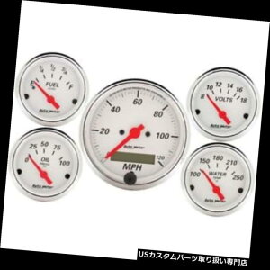 US^R[^[ I[g[^[1302A[NeBbNzCg5s[XQ[WLbg Auto Meter 1302 Arctic White 5 Piece Gauge Kit